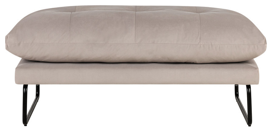 Karla Velvet Contemporary Ottoman   Transitional   Footstools And Ottomans   by Lilola Home  Houzz