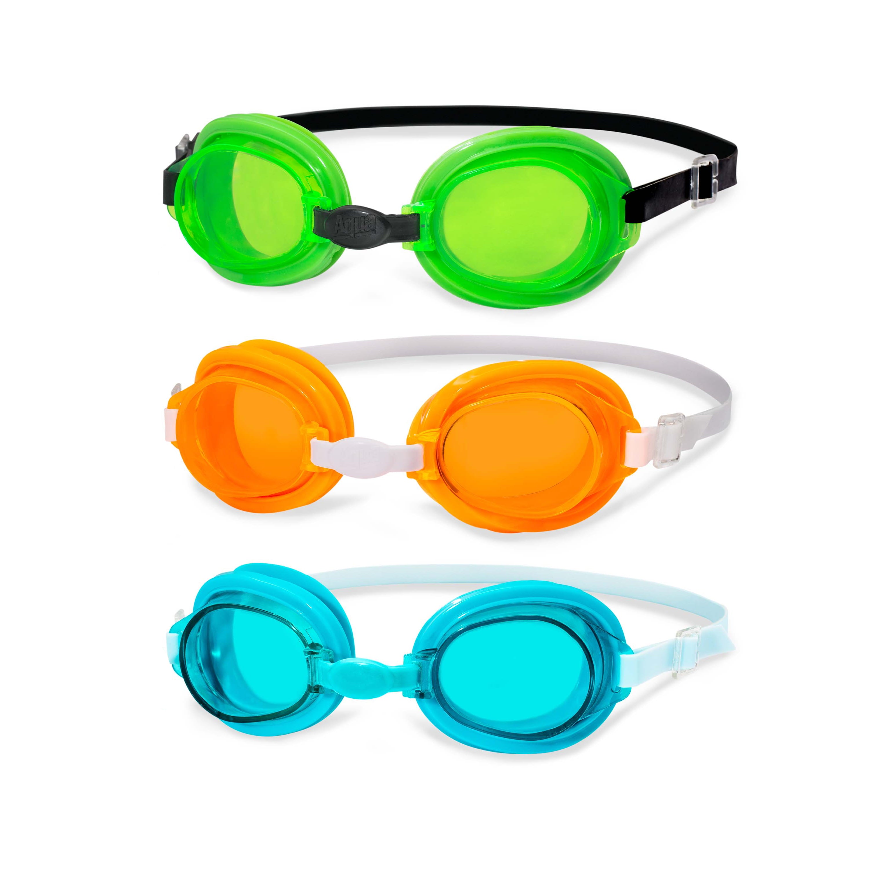 Dolfino Splash Time Child Goggles, 3 Pairs of Goggles Included