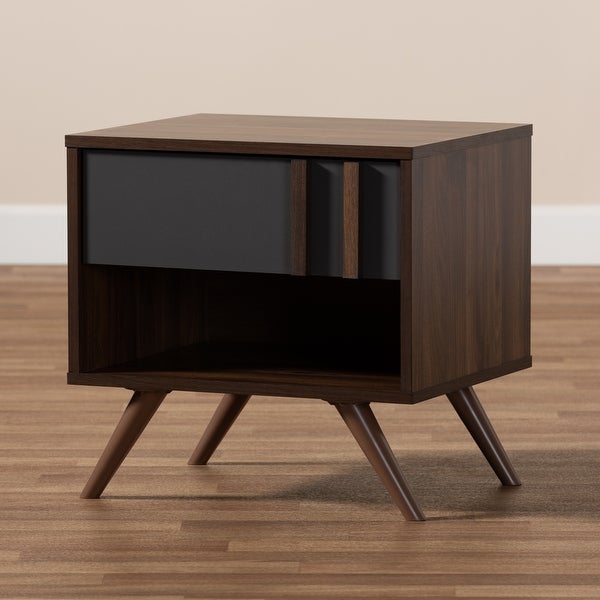 Naoki Modern and Contemporary 1-Drawer Nightstand - - 31302870