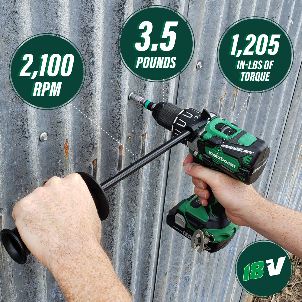 Metabo HPT 18 Volt Brushless Driver Drill， Bare Tool