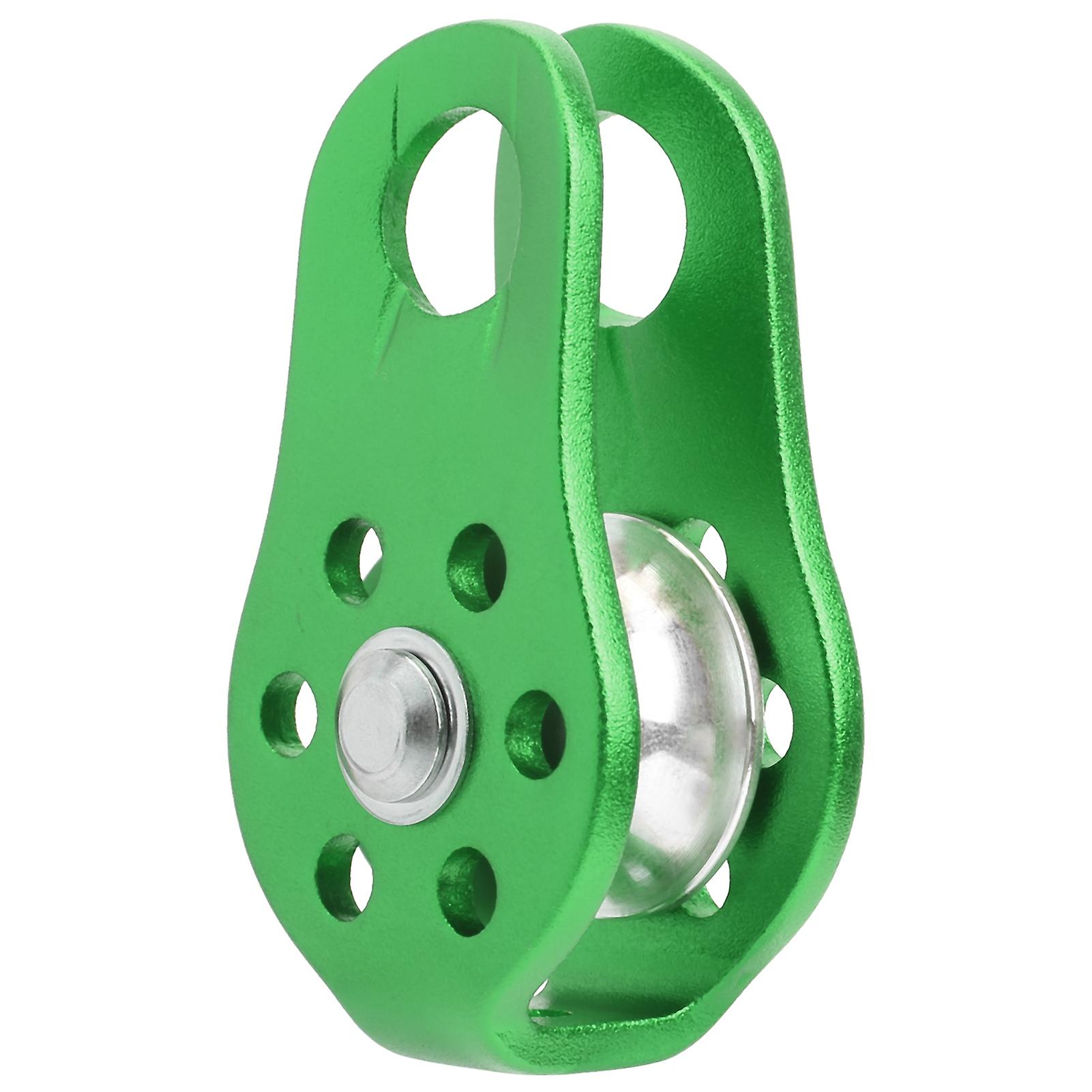 20kn Outdoor Small Climbing Pulley Aluminum Micro Fixed Side Pulleys For Aerial Workgreen