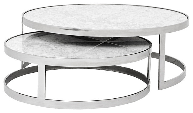 Nesting Marble Coffee Table  Eichholtz Fletcher   Transitional   Coffee Table Sets   by Oroa   Distinctive Furniture  Houzz