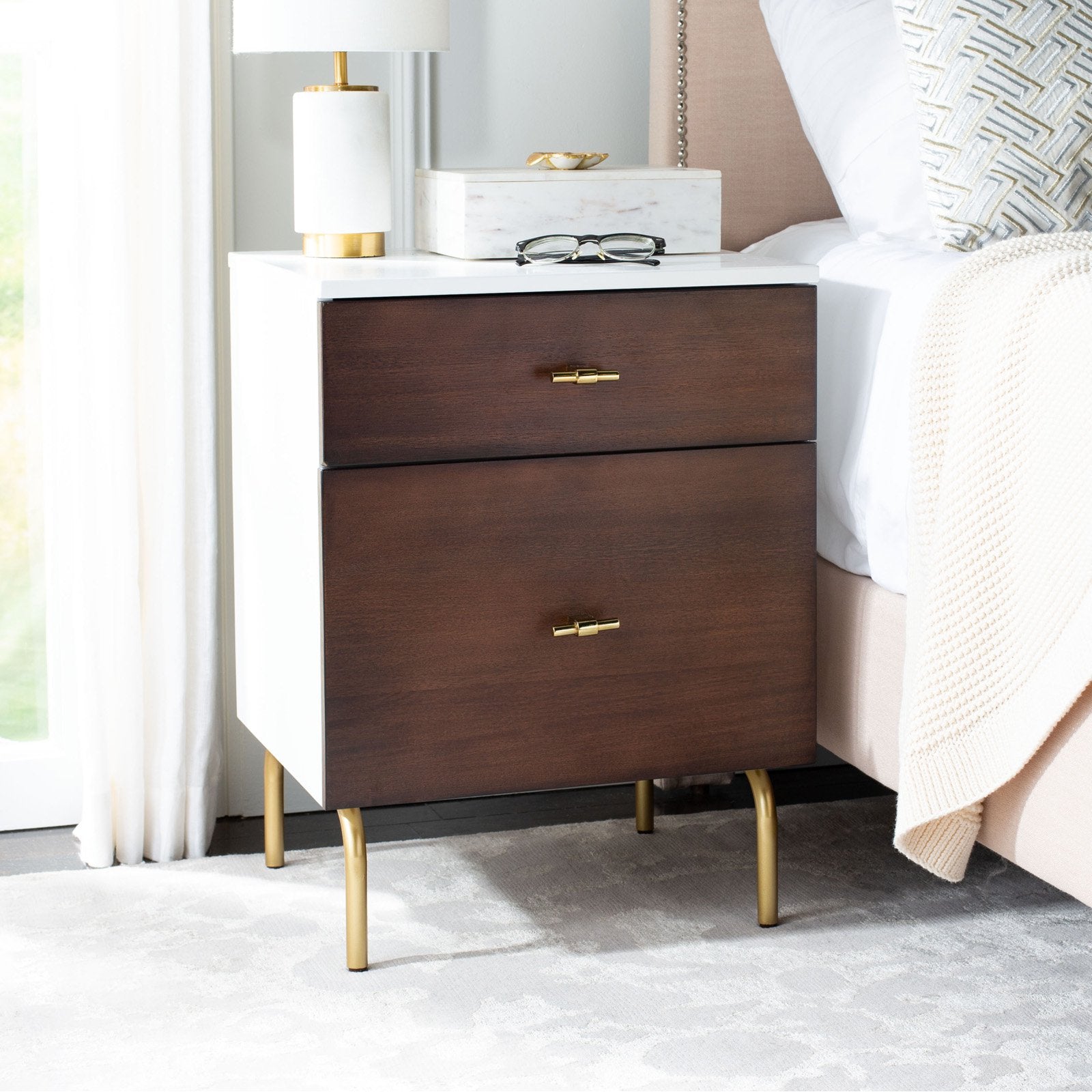 Safavieh Genevieve 2 Drawer Nightstand