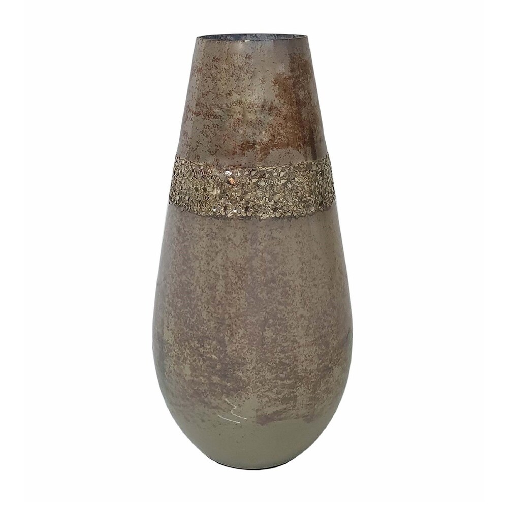 A B Home Giselle Glass Vase   Gold/Grey