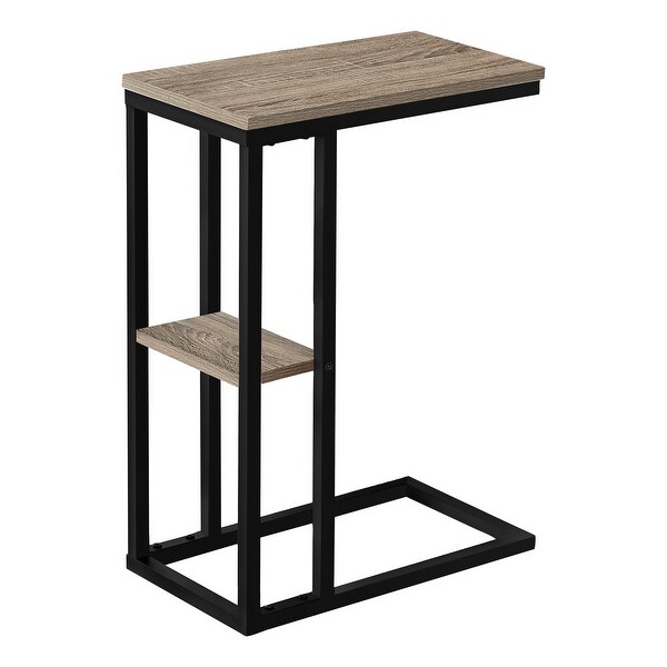 Accent Table， C-shaped， End， Side， Snack， Living Room， Bedroom， Metal， Laminate， Contemporary， Modern - 18.25