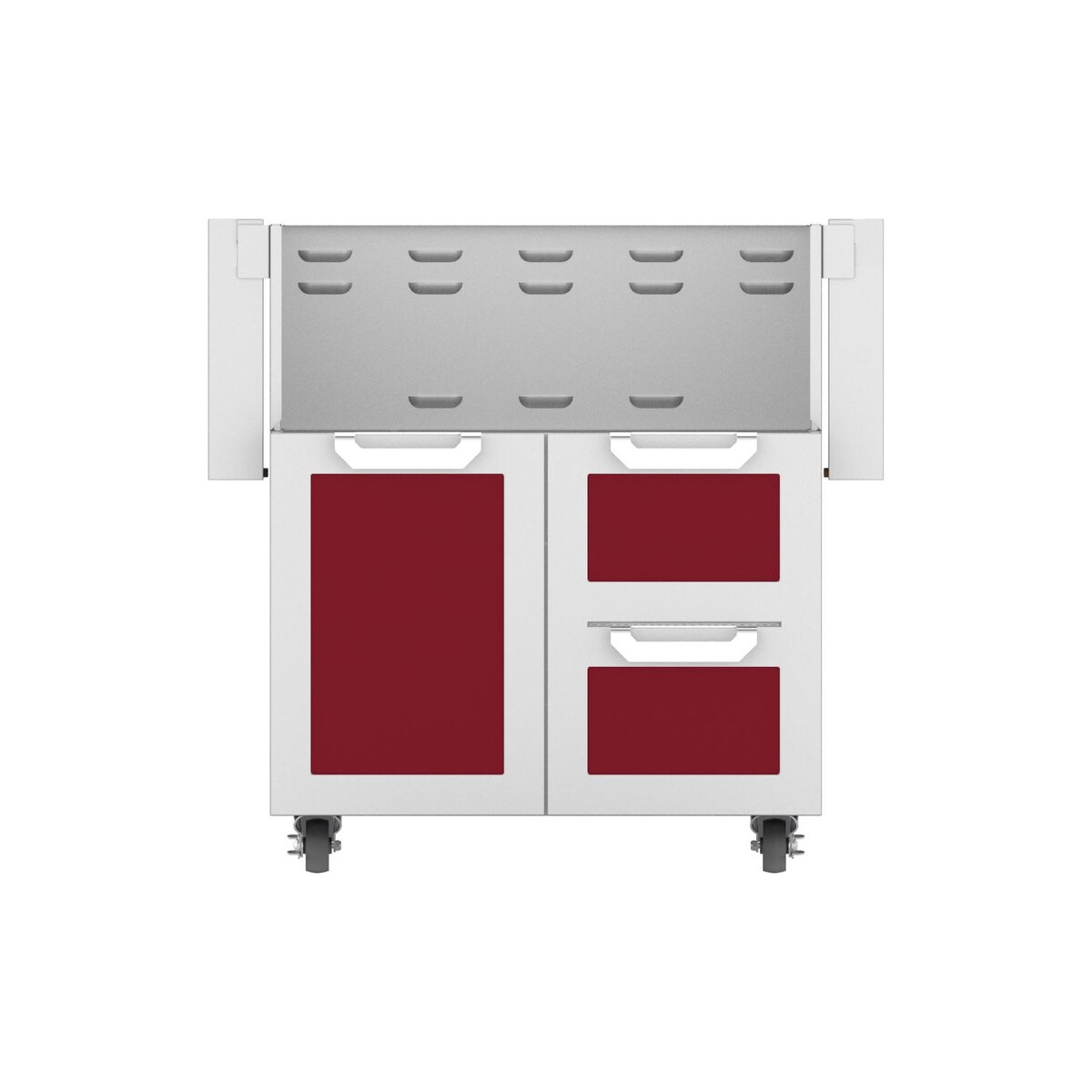 Hestan Double Drawer And Door Tower Cart For 30-Inch Gas Grill