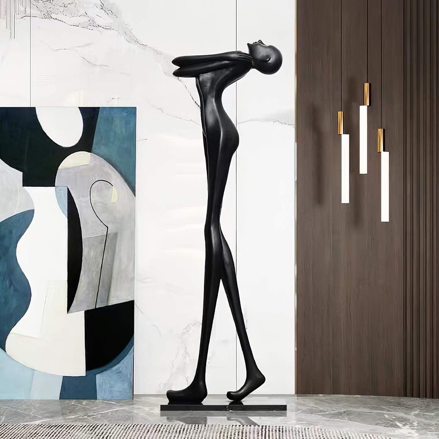 Embrace Ball Sculpture Floor Lamp