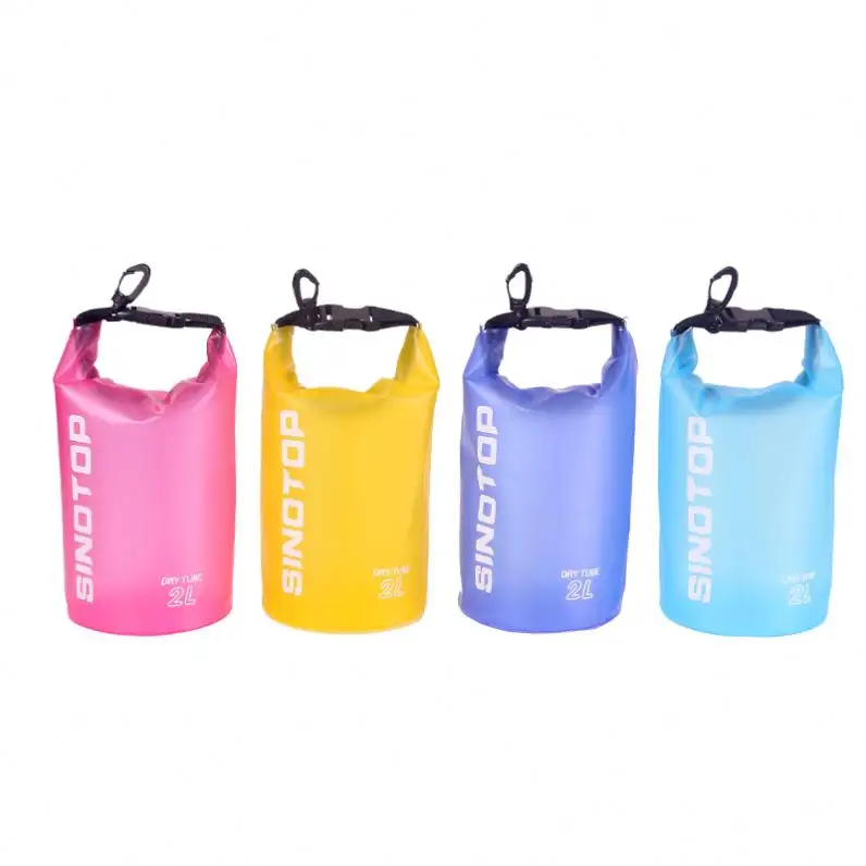 2L Outdoor Sports Bag Front Zip Pocket Camping Hiking Transparent PVC Waterproof Dry Bag