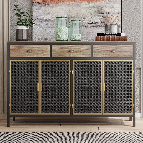 Sideboard Console Tables with 3 Top Drawers