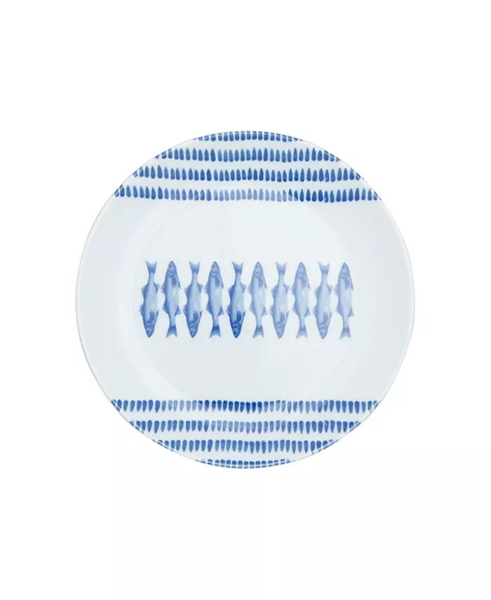 Porland Marine Blue 6-Piece Cake Plate Set