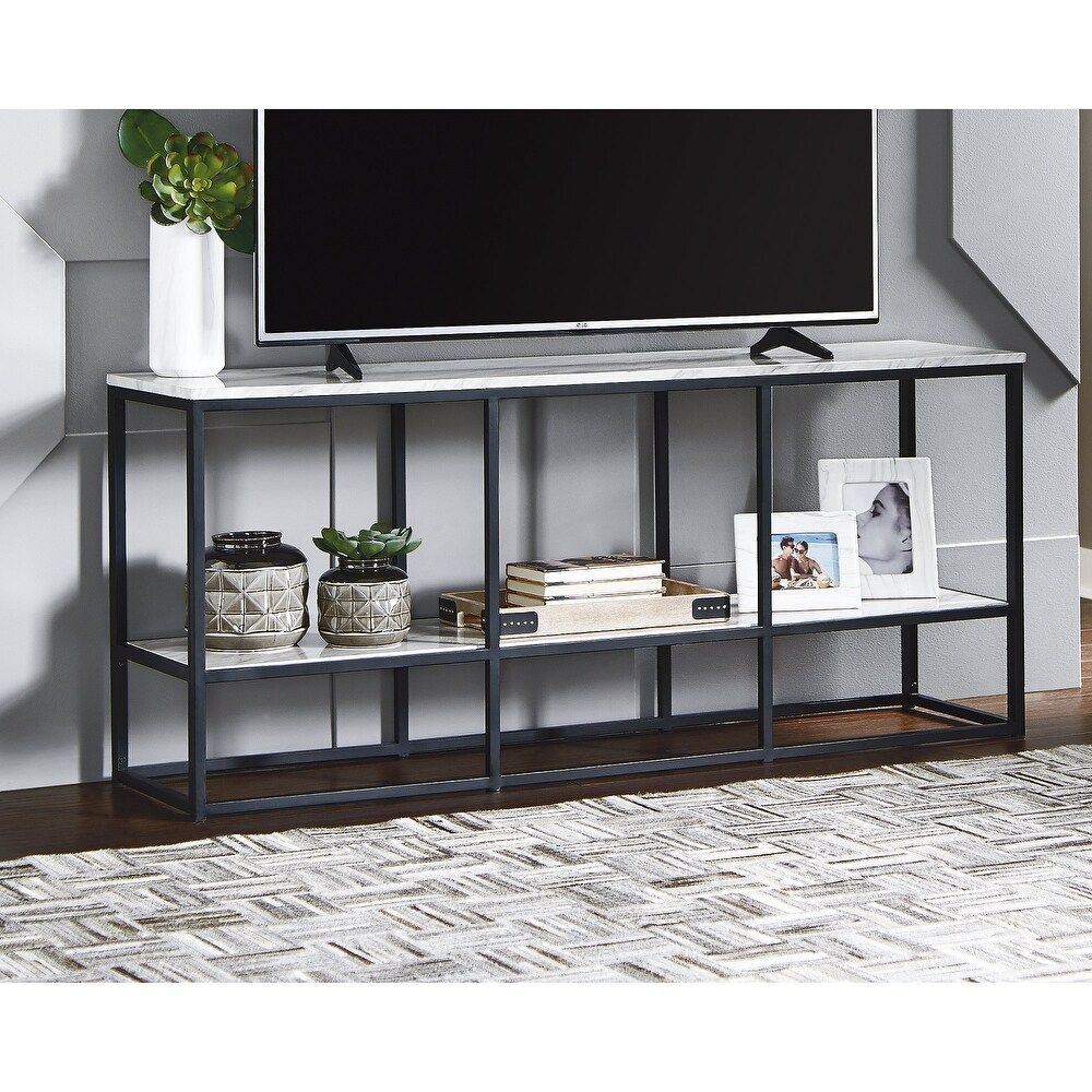 Donnesta Contemporary Extra Large TV Stand  Steel