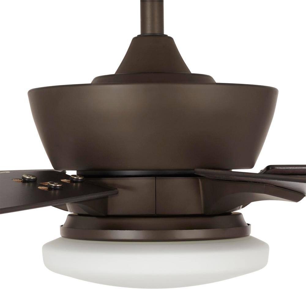 Home Decorators Collection Bergen 52 in. LED Uplight Espresso Bronze Ceiling Fan With Light and Remote Control YG680-EB