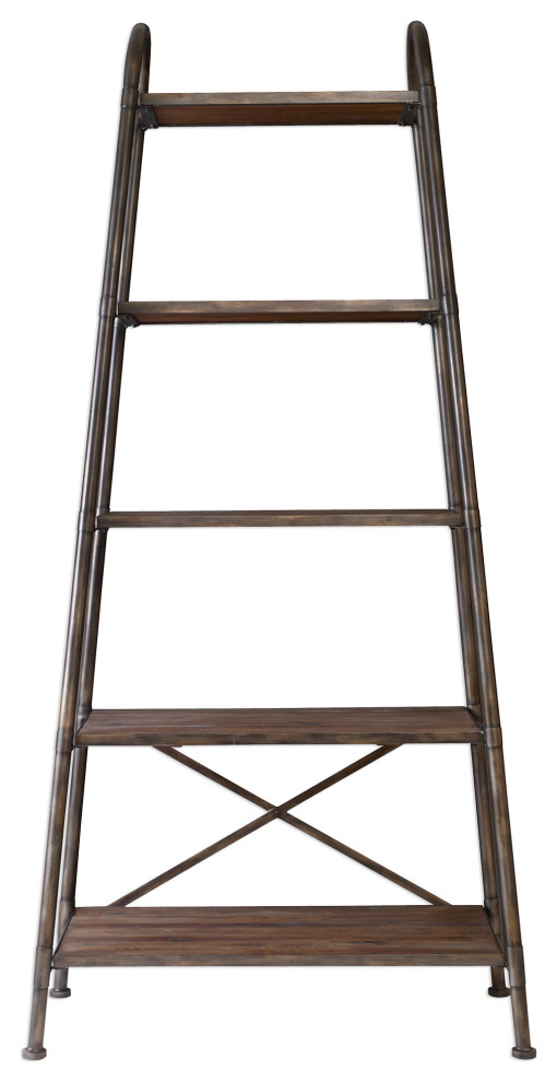 Uttermost Zosar Urban Industrial Etagere   Modern   Bookcases   by Zin Home  Houzz