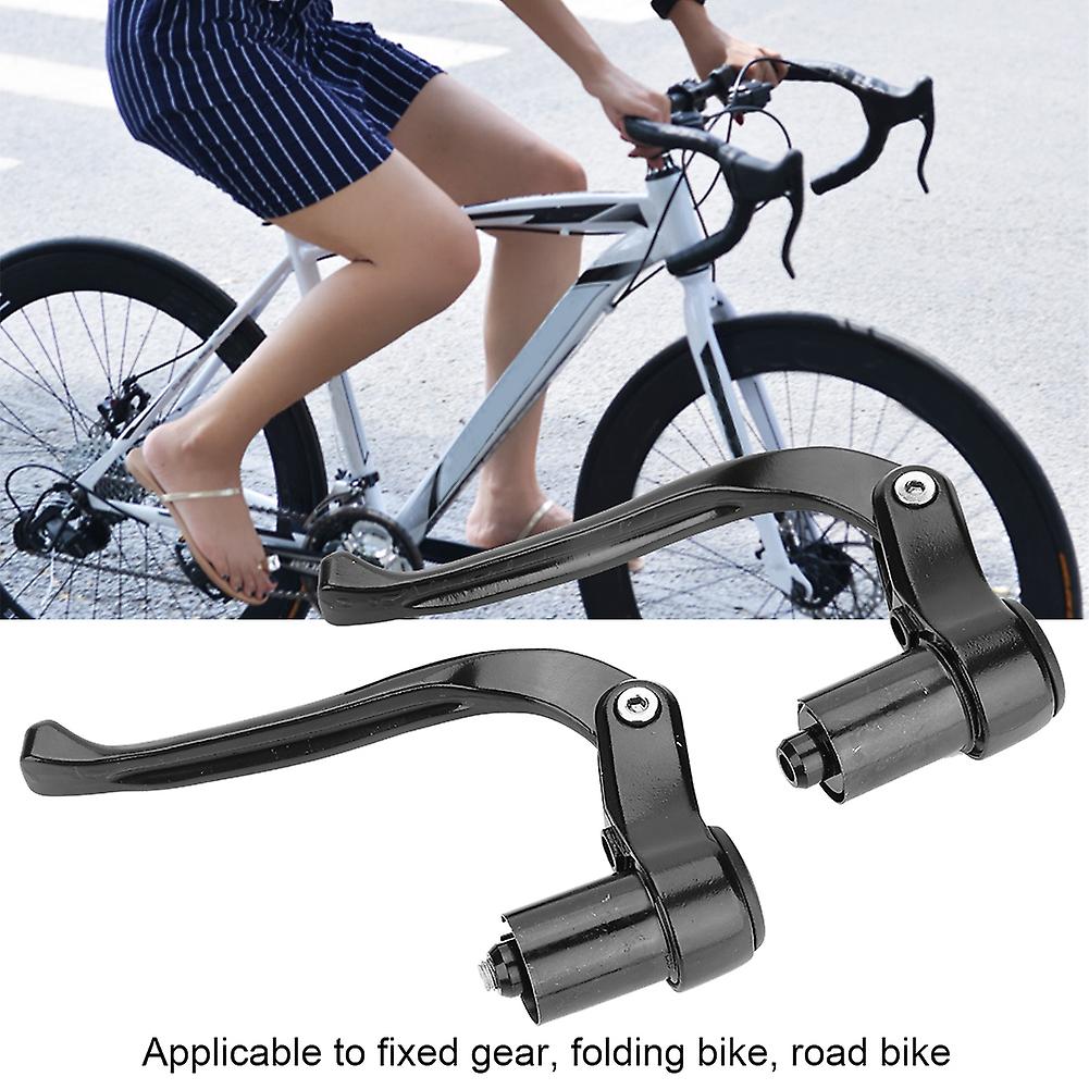 Brake Level Fixed Gear Folding Bike Handlebar Cycling Accessory (black)