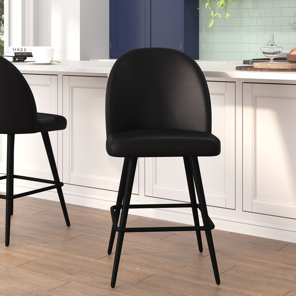 Commercial Grade Armless Stools with Contoured Backs