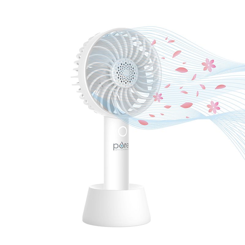 Pure Enrichment PureBreeze Personal Handheld Fan with Base