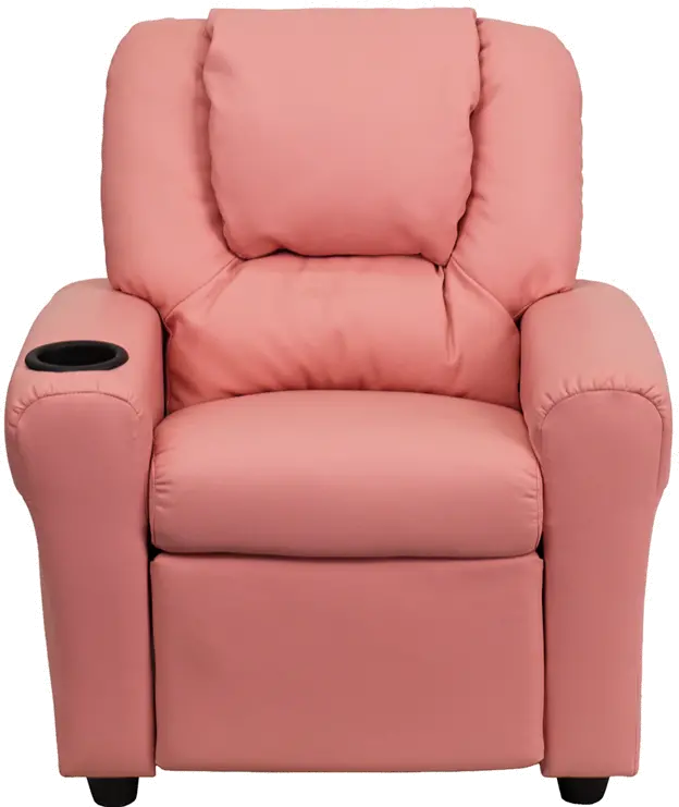 Mini Me Kids Pink Recliner with Cup Holder