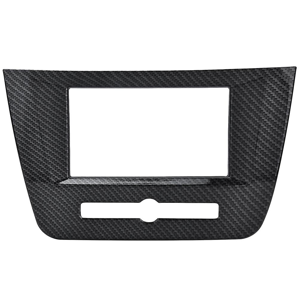 1pc Carbon Fiber Style Dashboard Navigation Frame Cover Trim For Mg Zs Suv 2017-2018