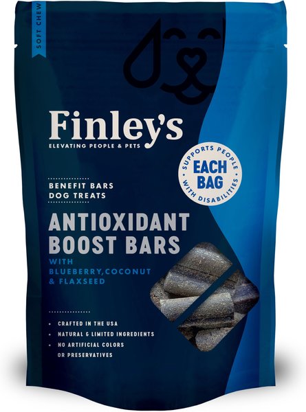 Finley's Barkery Antioxidant Boost Soft Chew Benefit Bars Dog Treats， 16-oz bag