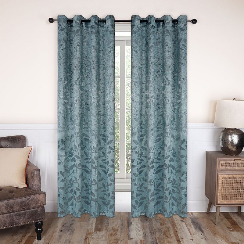 Superior Leaves Insulated Thermal 2-Pack Blackout Grommet Window Curtain Panels