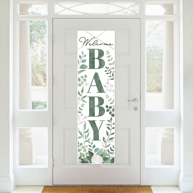 Big Dot Of Happiness Boho Botanical Baby Greenery Baby Shower Front Door Decoration Vertical Banner