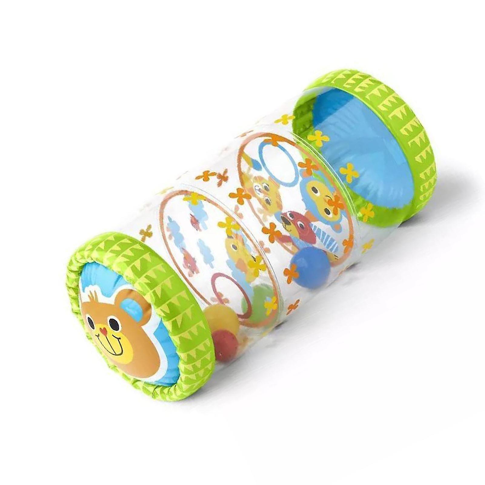 Infant Inflatable Roller PVC Early Development Crawling Toys with Balls and Bells for 3 Months To 3 Years Old Babies