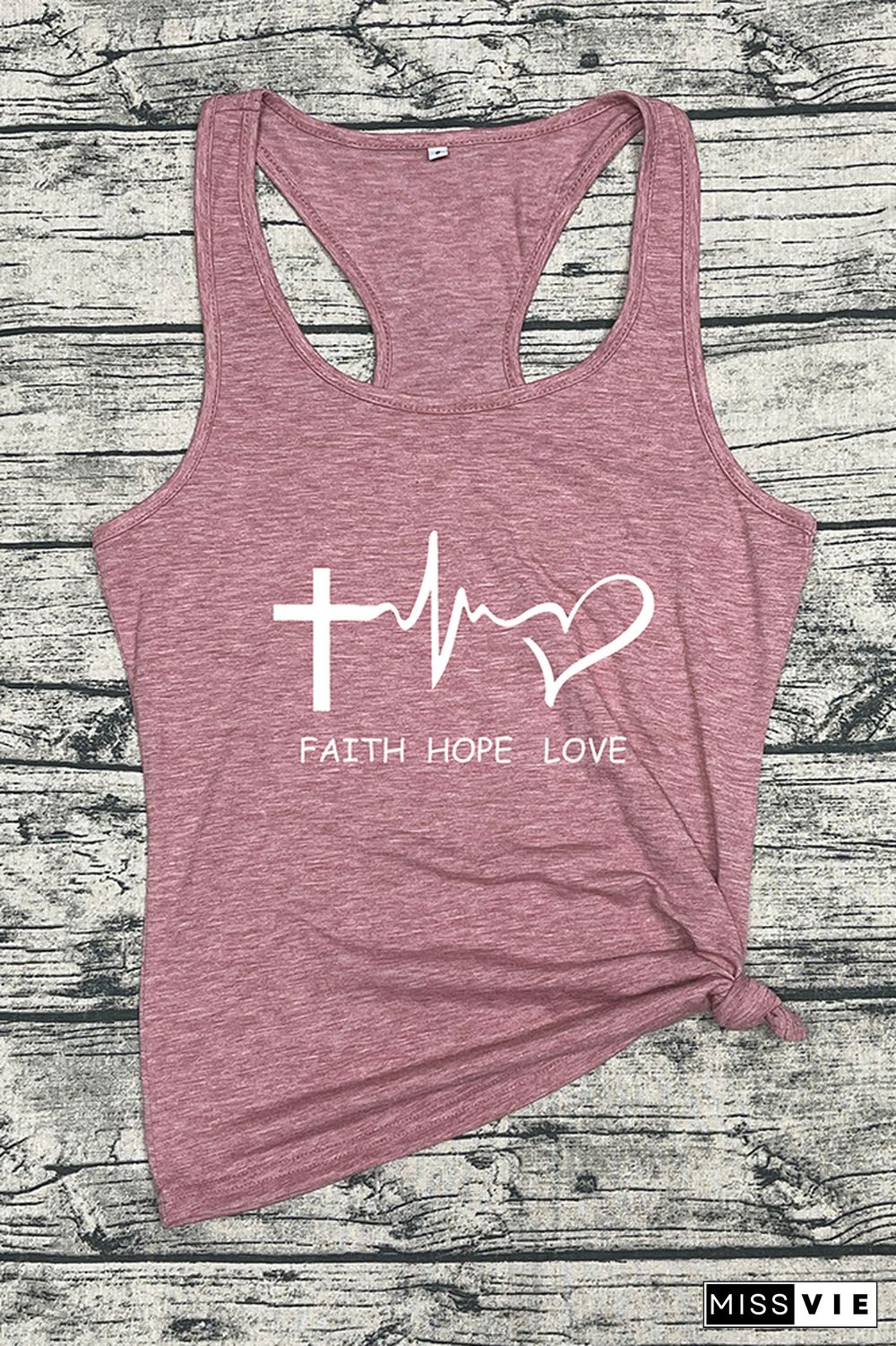 Faith & Hope & Love Sleeveless Tank Top Wholesale