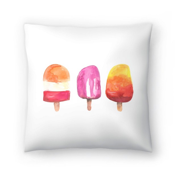 Americanflat Neutral Watercolor Popsicle Trio By Jetty Home Throw Pillow