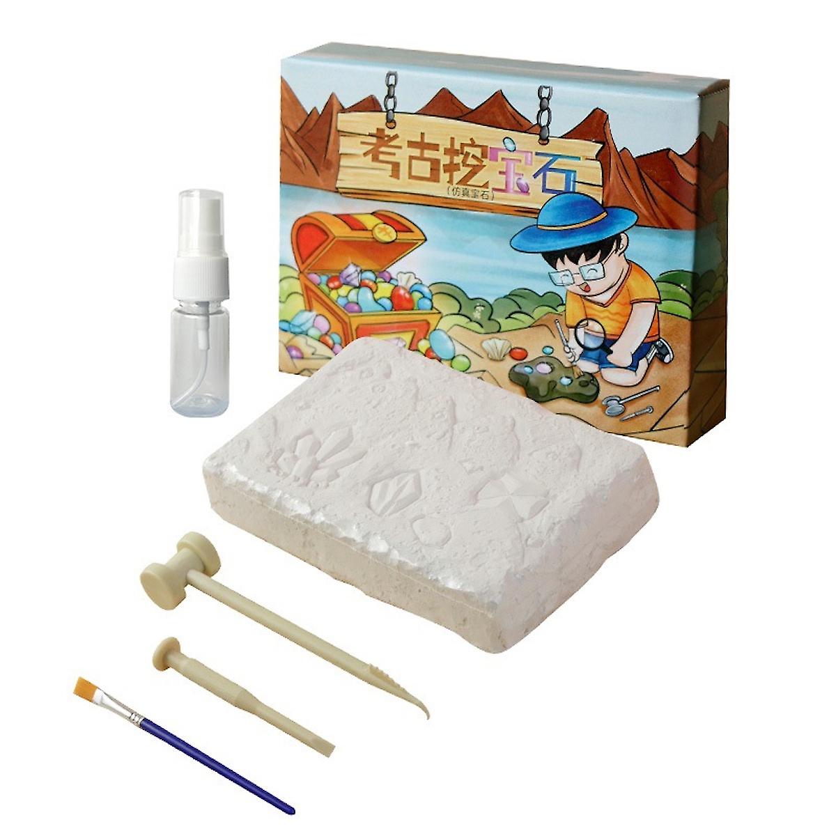 Gem Ore Fossil Mining Fossil Dig Archaeological Excavation Kit ，educational Science Kit Learning Toys For Kids