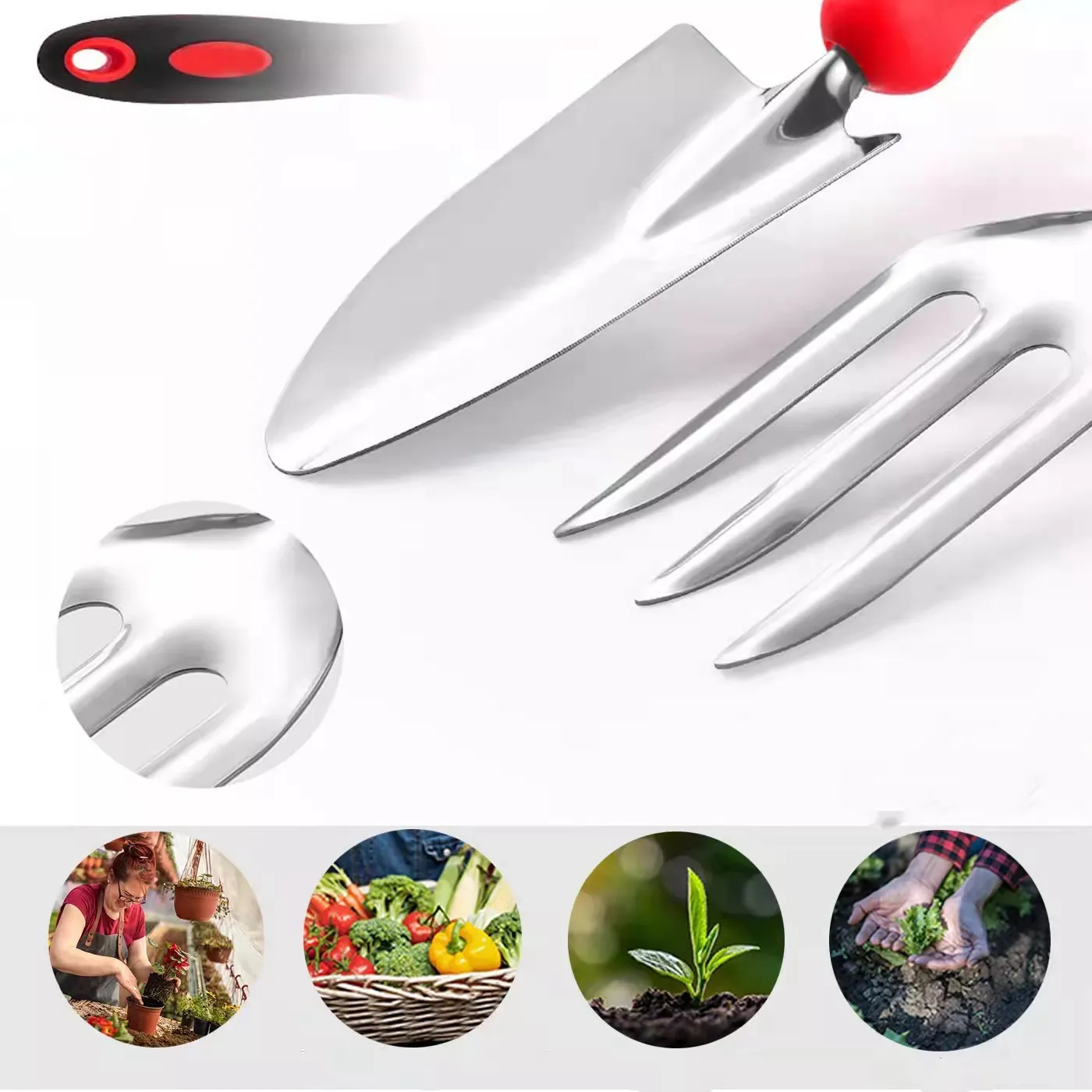 New design stainless steel blade gardening hand tools outdoor garden tool set