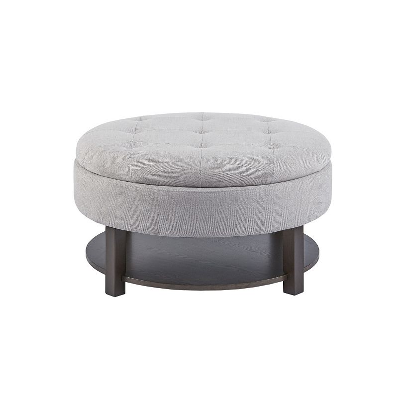 Madison Park Javier Round Storage Ottoman