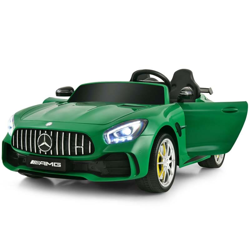 Licensed Mercedes Benz AMG GTR 2-Seater Ride-on Car 12V Battery Powered Vehicle Kids Riding Toy Car with Remote