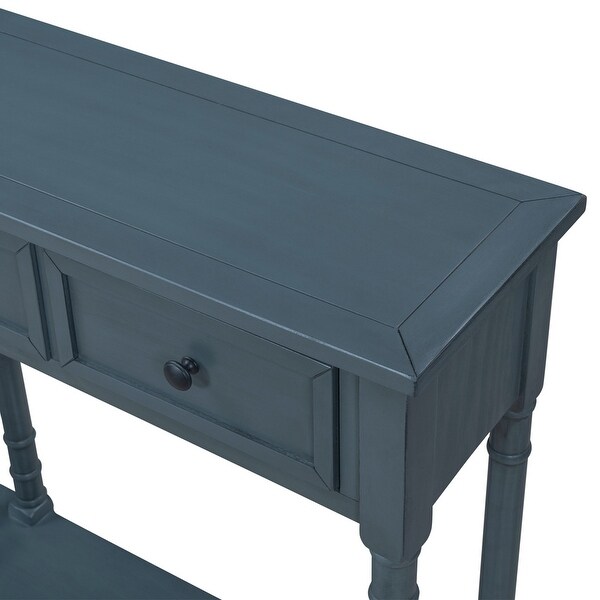 Classical Console Table Sofa Table with Two Storage Drawers