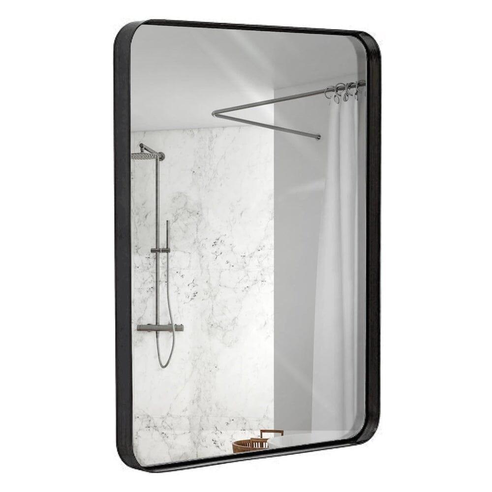 Contemporary Brushed Metal Wall Mirror