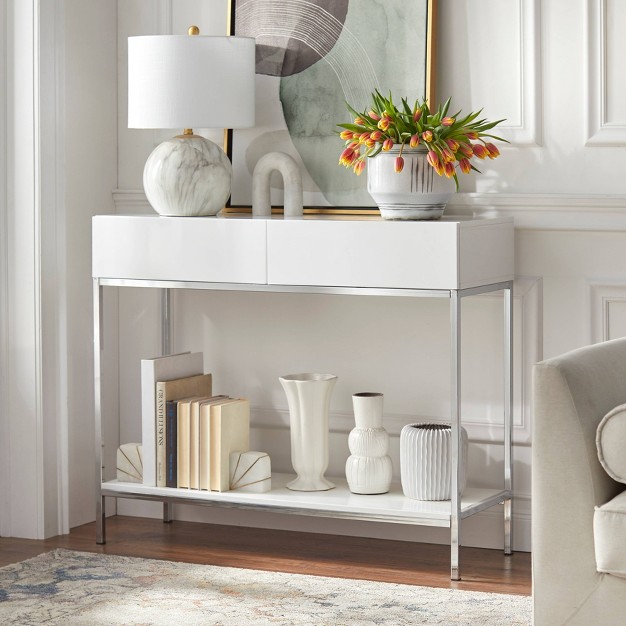 Lewis Modern Sofa Table White Buylateral