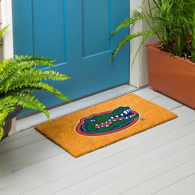 Evergreenncaaflorida Gators Logo Natural Coir 28 X 16 Inches Indoor Outdoor Doormat