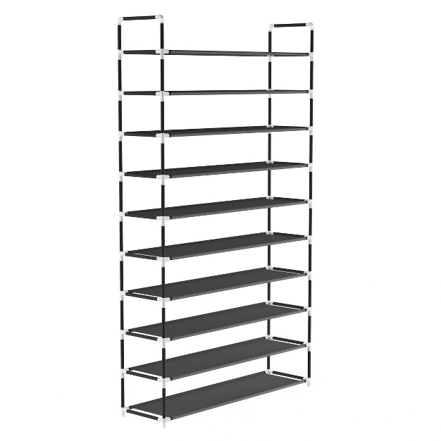 Hastings Home Space saving Shoe Rack 10 tier Black