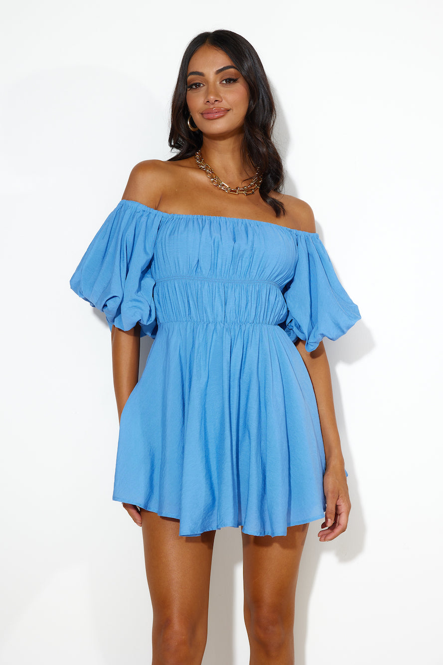 Be Your Baby Doll Dress Royal Blue