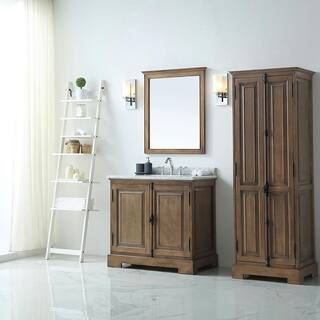 Home Decorators Collection Clinton 24 in. W Linen Cabinet in Almond Latte 9785200810