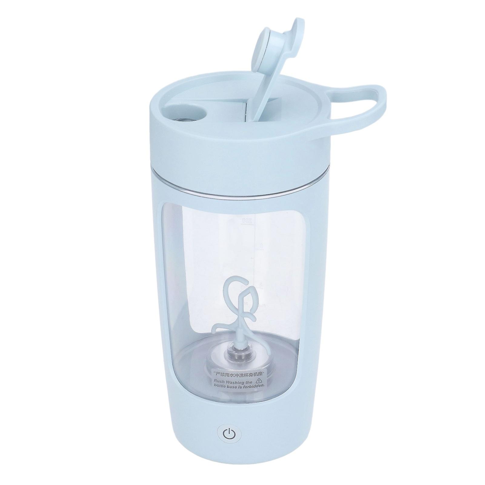 Electric Shaker Bottle 650mL USB Charging Portable Blue BPA Free Powder Mixer Cup for Home Office