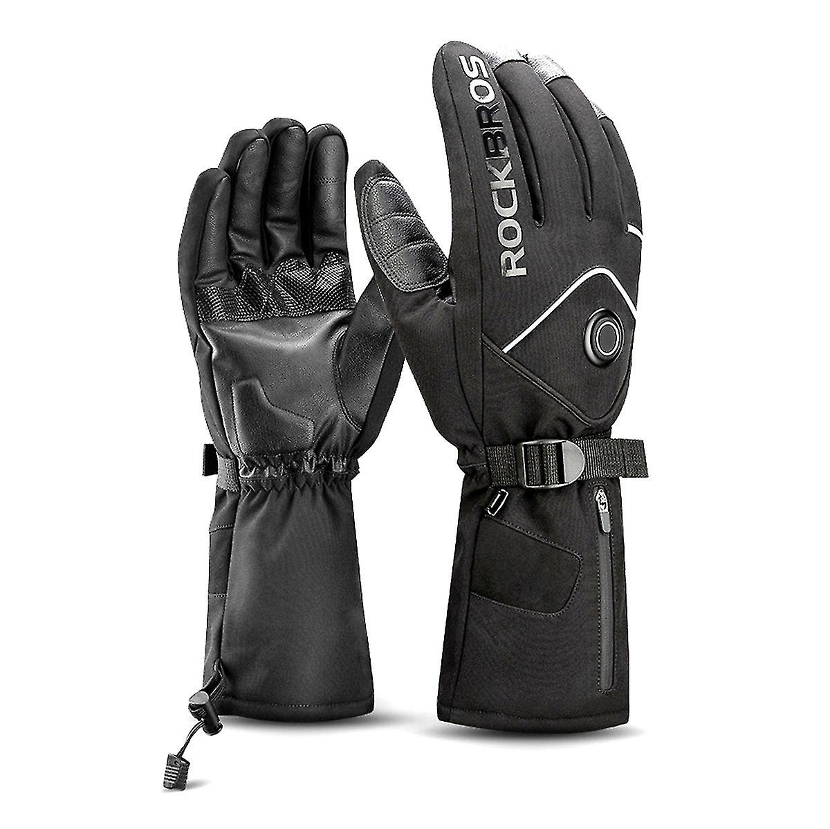 Heated Gloves Skiing Gloves Touch Screen Waterproof Winter Rechargeable 4000mah Battery 3rd Gear H