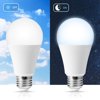 12W Dusk to Dawn Light Bulbs， 1000LM(100W Equivalent)， 5000K Daylight， E26 A19 Automatic Sensor LED Bulbs， for Porch Garage Garden Patio， 2-Pack