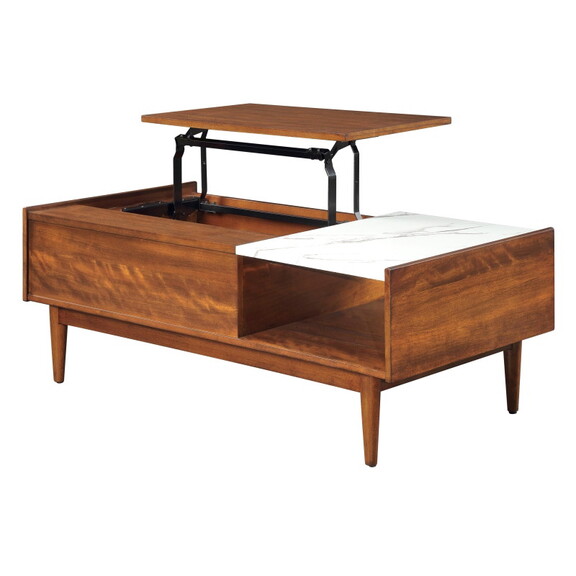 Modern Design 1pc Lift Top Coffee Table with Faux ...