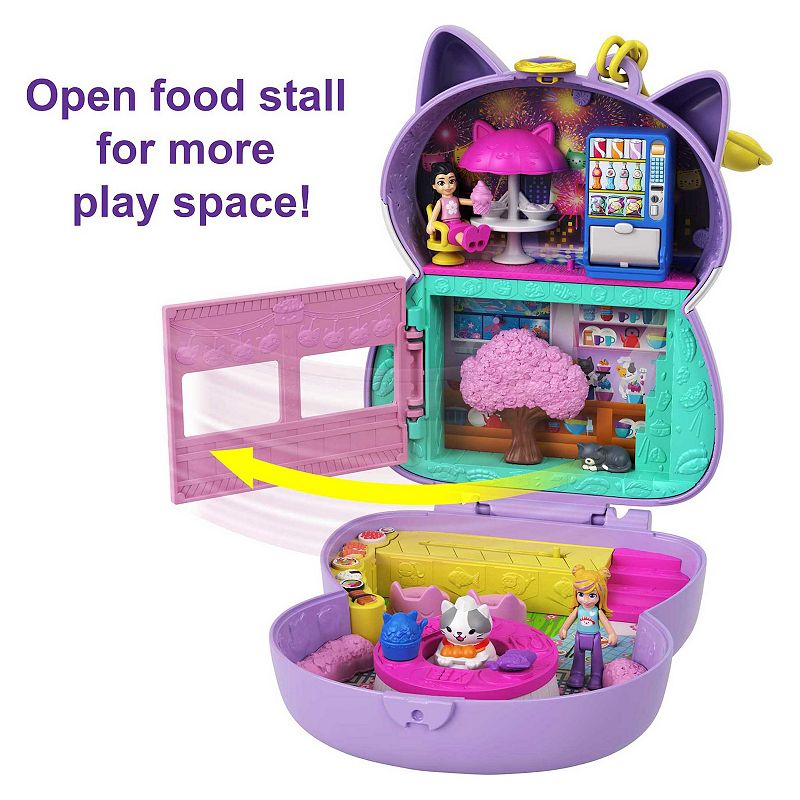 Polly Pocket Sushi Shop Cat Compact Playset With 2 Dolls and 12 Accessories