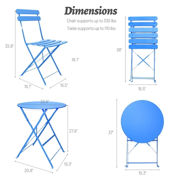 Balcony Bistro Chair Table Set