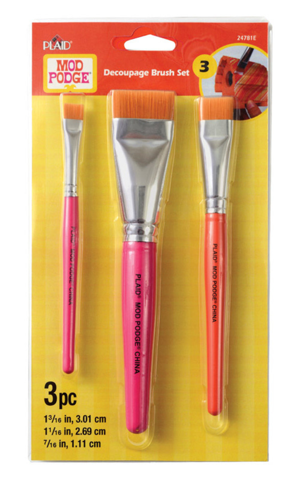 BRUSH SET DECOUPAGE 3PC