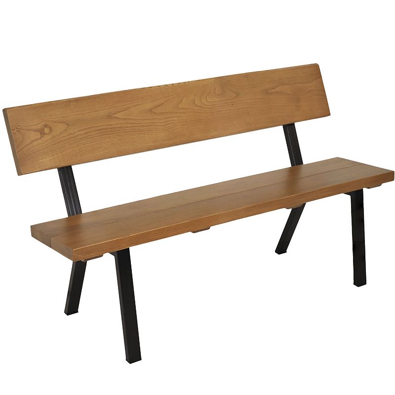 Sunnydaze 59 European Chestnut Patio Bench