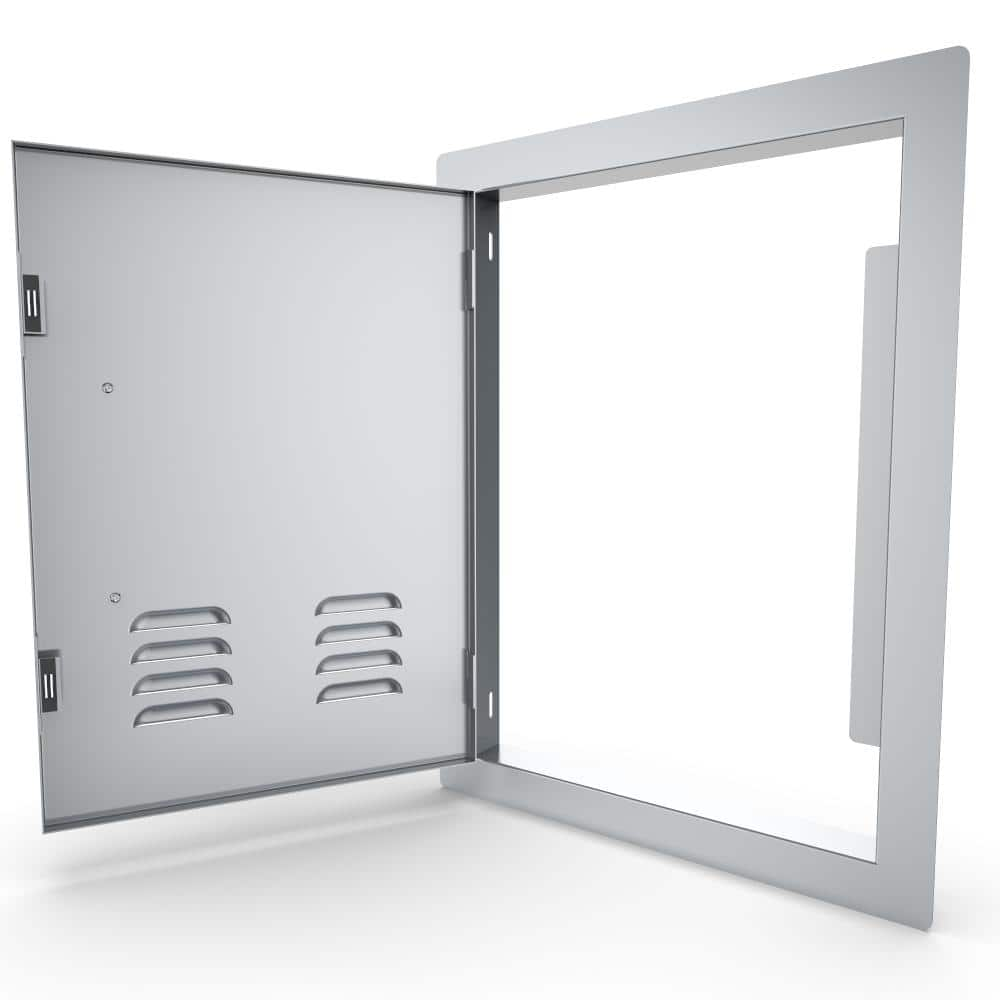 Sunstone Classic Series 17 in. x 23 in. 304 Stainless Steel Left Swing Vertical Vented Door A-DV1420-L