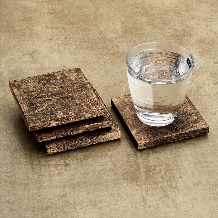 Mascot Hardware Sprayed Effected Square Coaster   Set of 4