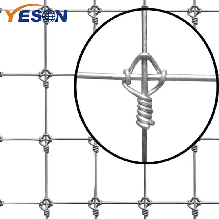 Factory Supply I Type Deer Stay Gate Hot Dip Galvanized Fixed Knot Woven Wire Field Fence